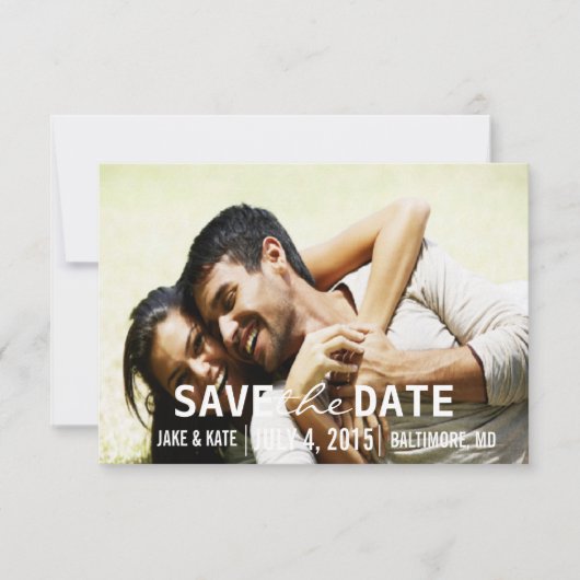 Save the Date/Einladung zur Hochzeit | Wir Date (Vorderseite)