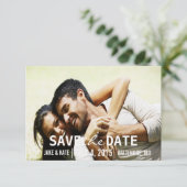 Save the Date/Einladung zur Hochzeit | Wir Date (Stehend Vorderseite)