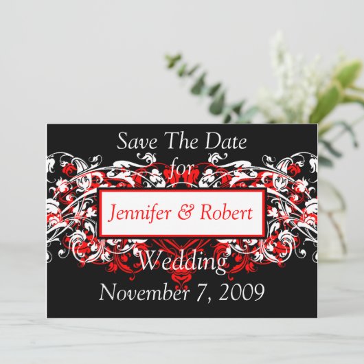 Save the Date Einladung zur Hochzeitsankündigung (Stehend Vorderseite)