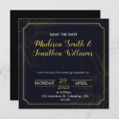 Save the Date Einladung zur Hochzeitsempfehlung (Vorne/Hinten)