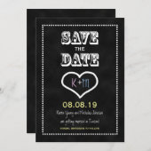 Save the Date Einladung zur Tafel oder Tafel (Vorne/Hinten)