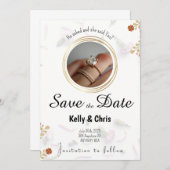 Save the Date Einladung zur Verlobung der Flora (Vorne/Hinten)