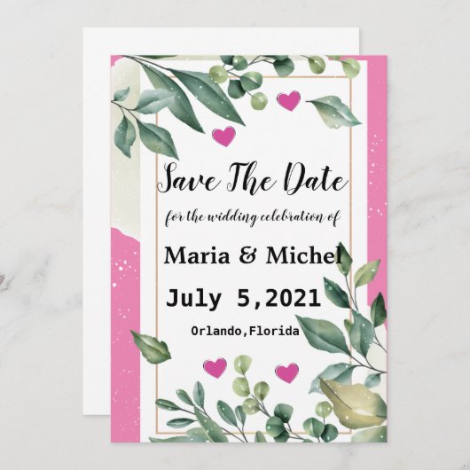 Save the Date Einladung zur Widmung (Vorne/Hinten)