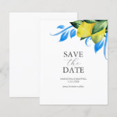 Save the Date Einladungen Botanischer Zitrone (Vorne/Hinten)