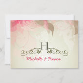 Save the Date - Einladungen für Abstraktes florale (Rückseite)