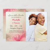 Save the Date - Einladungen für Abstraktes florale (Vorne/Hinten)