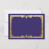 Save the Date Einladungen für Navy-Gold-Einladunge (Rückseite)