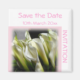 Save the Date Einladungs-Magnetcalla-Lilien Magnet
