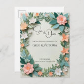 Save the Date Einladungspostkarte (Vorne/Hinten)