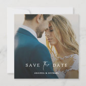 Save the Date Einladungvorlage Hochzeit mit Foto (Vorderseite)