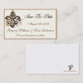 Save the Date Einschließungskartenschablone Visitenkarte (Vorne/Hinten)