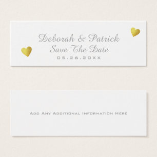 Save the Date Einsteckkarte . Hochzeit weiß