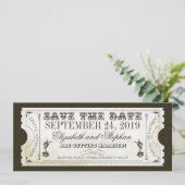 Save the Date Eintrittskarten (Stehend Vorderseite)