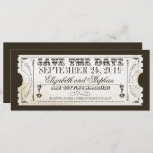 Save the Date Eintrittskarten (Vorne/Hinten)