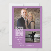 Save the Date Elegant 2-Foto Lavender Wedding (Vorderseite)