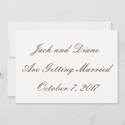 Save the Date Elegant Einladung (Rückseite)