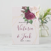 Save the Date elegant, geometrisch Einladung (Stehend Vorderseite)