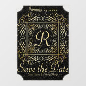 Save the Date Elegant Gold Foil Dots Schauen Sie S Fensteraufkleber (Blatt)