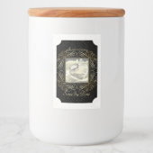 Save the Date Elegant Gold Foil Dots Script Ticket Lebensmitteletikett (Vorderseite)