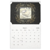 Save the Date Elegant Gold Foil Dots Skript ausseh Kalender (Mär 2026)