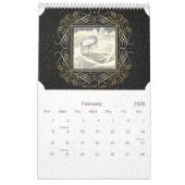 Save the Date Elegant Gold Foil Dots Skript ausseh Kalender (Feb 2026)