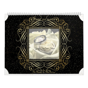 Save the Date Elegant Gold Foil Dots Skript ausseh Kalender