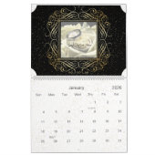 Save the Date Elegant Gold Foil Dots Skript ausseh Kalender (Jan 2026)