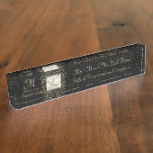 Save the Date Elegant Gold Foil Dots Skript ausseh Namensplakette (Seite)