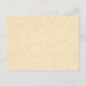 Save the Date Elegant Ivory Floral Postkarte (Rückseite)