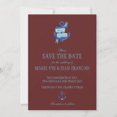 Save the Date Elegant Nautical Anchor (Vorderseite)
