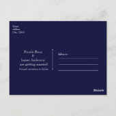 SAVE THE DATE Elegant Nautical Beach Verlobung Postkarte (Rückseite)