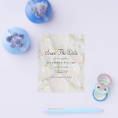 Save the Date Elegant Opal Stone Pastel Flyer (Einzeln)