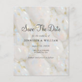 Save the Date Elegant Opal Stone Pastel Flyer (Vorne)