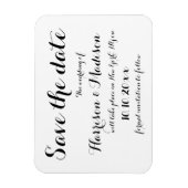 Save the Date Elegant Script Calligraphy Wedding Magnet (Vertikal)