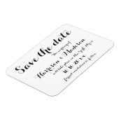 Save the Date Elegant Script Calligraphy Wedding Magnet (Linke Seite)