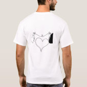 Save The Date Elegant Script Minimal Design T-Shirt (Rückseite)