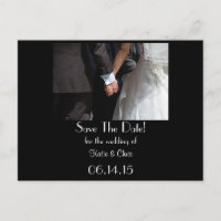 Save the Date Elegant Wedding Couple Holding Hands