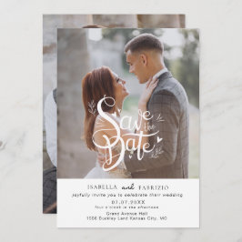 Save the Date Elegant Wedding Invite Feiertagskarte