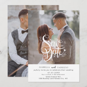 Save the Date Elegant Wedding Invite Feiertagskarte