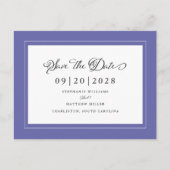 Save the Date Elegant Wedding Trendy Ankündigungspostkarte (Vorderseite)