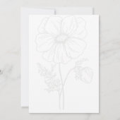 Save the Date | Elegant White Florals Einladung (Rückseite)