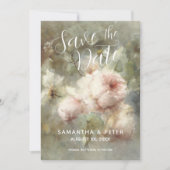 Save the Date Elegante antike Rose weich rosa Einladung (Vorderseite)