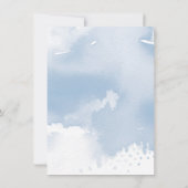 SAVE THE DATE elegante, blass gestrichene Wasserfa (Rückseite)