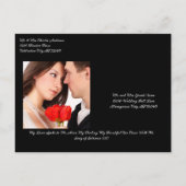 Save the Date elegante Cala-Lilie Ankündigungspostkarte (Rückseite)