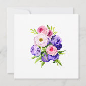 Save The Date | Elegante Hochzeit von Wasserfarben (Rückseite)