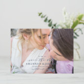 SAVE THE DATE elegante Kalligraphie (Stehend Vorderseite)