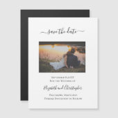 Save the Date Elegante Magnetkarte für formales Fo (Vorne/Hinten)