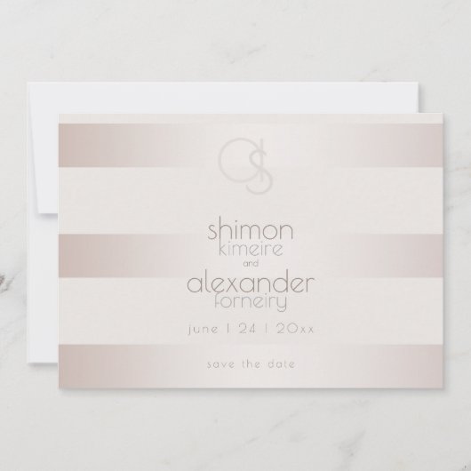 Save The Date | Elegante, moderne Perlen (Vorderseite)