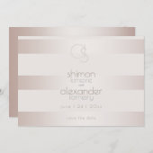 Save The Date | Elegante, moderne Perlen (Vorne/Hinten)