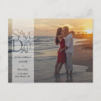 Save the Date Elegante Overlay Banner Foto Hochzei